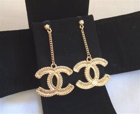 chanel earrings logo drop|Chanel drop earrings karren brady.